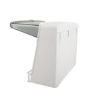 Cosmetics Storage Box Dust Proof Wall Mounted Makeup Organizer Punch Free Skin Care Product Rack for Bathroom White