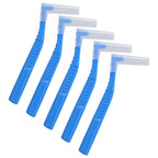 5pcs L Shaped Interdental Brushes Effective Cleaning Plaque Removal Braces Brush for Tooth Care Blue