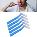 5pcs L Shaped Interdental Brushes Effective Cleaning Plaque Removal Braces Brush for Tooth Care Blue