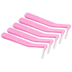 5pcs L Shaped Interdental Brushes Effective Cleaning Plaque Removal Braces Brush for Tooth Care Pink