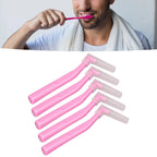 5pcs L Shaped Interdental Brushes Effective Cleaning Plaque Removal Braces Brush for Tooth Care Pink
