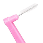 5pcs L Shaped Interdental Brushes Effective Cleaning Plaque Removal Braces Brush for Tooth Care Pink