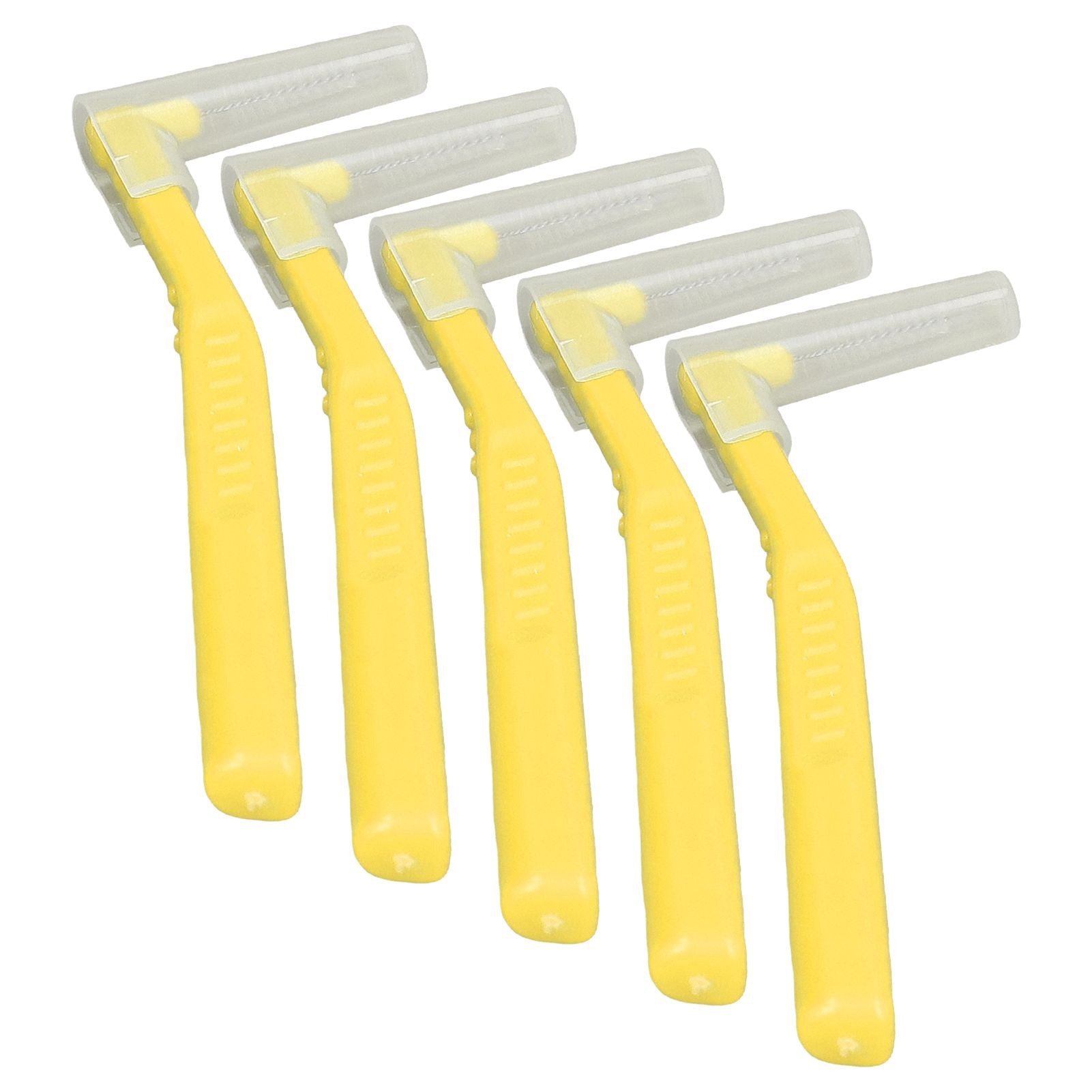 5pcs L Shaped Interdental Brushes Effective Cleaning Plaque Removal Braces Brush for Tooth Care Yellow