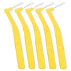 5pcs L Shaped Interdental Brushes Effective Cleaning Plaque Removal Braces Brush for Tooth Care Yellow