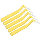 5pcs L Shaped Interdental Brushes Effective Cleaning Plaque Removal Braces Brush for Tooth Care Yellow