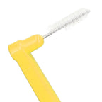 5pcs L Shaped Interdental Brushes Effective Cleaning Plaque Removal Braces Brush for Tooth Care Yellow