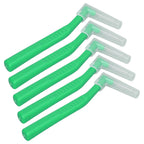5pcs L Shaped Interdental Brushes Effective Cleaning Plaque Removal Braces Brush for Tooth Care Green