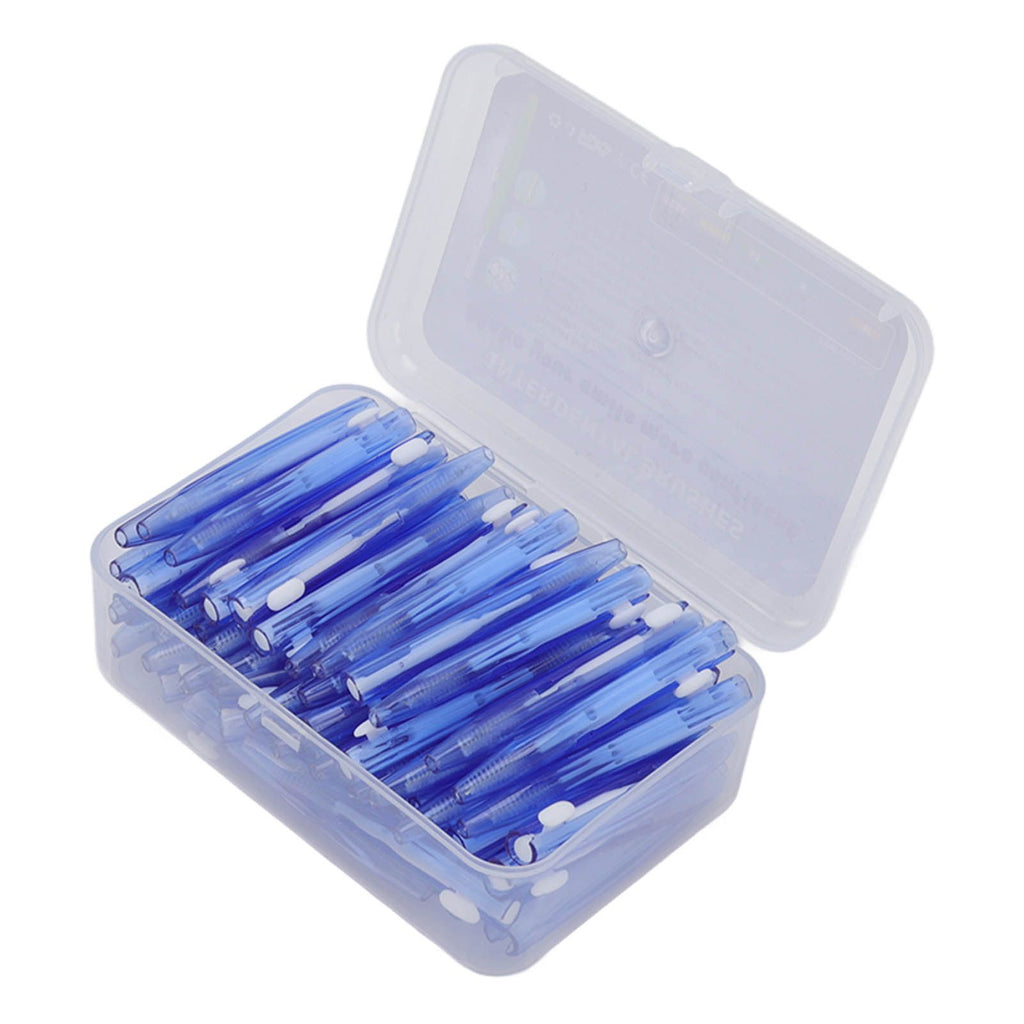 60Pcs Interdental Brush Practical Slim Braces Cleaner with PP Handle for Adults Children Orthodontic Care Blue