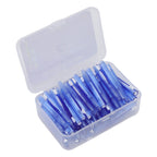 60Pcs Interdental Brush Practical Slim Braces Cleaner with PP Handle for Adults Children Orthodontic Care Blue