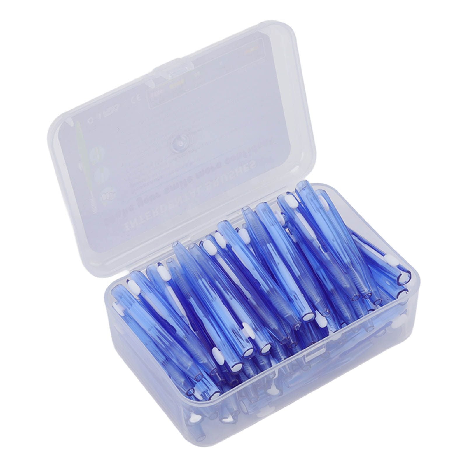 60Pcs Interdental Brush Practical Slim Braces Cleaner with PP Handle for Adults Children Orthodontic Care Blue