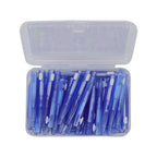60Pcs Interdental Brush Practical Slim Braces Cleaner with PP Handle for Adults Children Orthodontic Care Blue