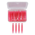 60Pcs Interdental Brush Practical Slim Braces Cleaner with PP Handle for Adults Children Orthodontic Care Pink
