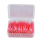 60Pcs Interdental Brush Practical Slim Braces Cleaner with PP Handle for Adults Children Orthodontic Care Pink