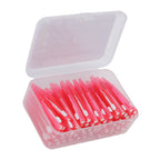 60Pcs Interdental Brush Practical Slim Braces Cleaner with PP Handle for Adults Children Orthodontic Care Pink