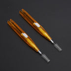 60Pcs Interdental Brush Practical Slim Braces Cleaner with PP Handle for Adults Children Orthodontic Care Orange
