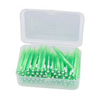 60Pcs Interdental Brush Practical Slim Braces Cleaner with PP Handle for Adults Children Orthodontic Care Green
