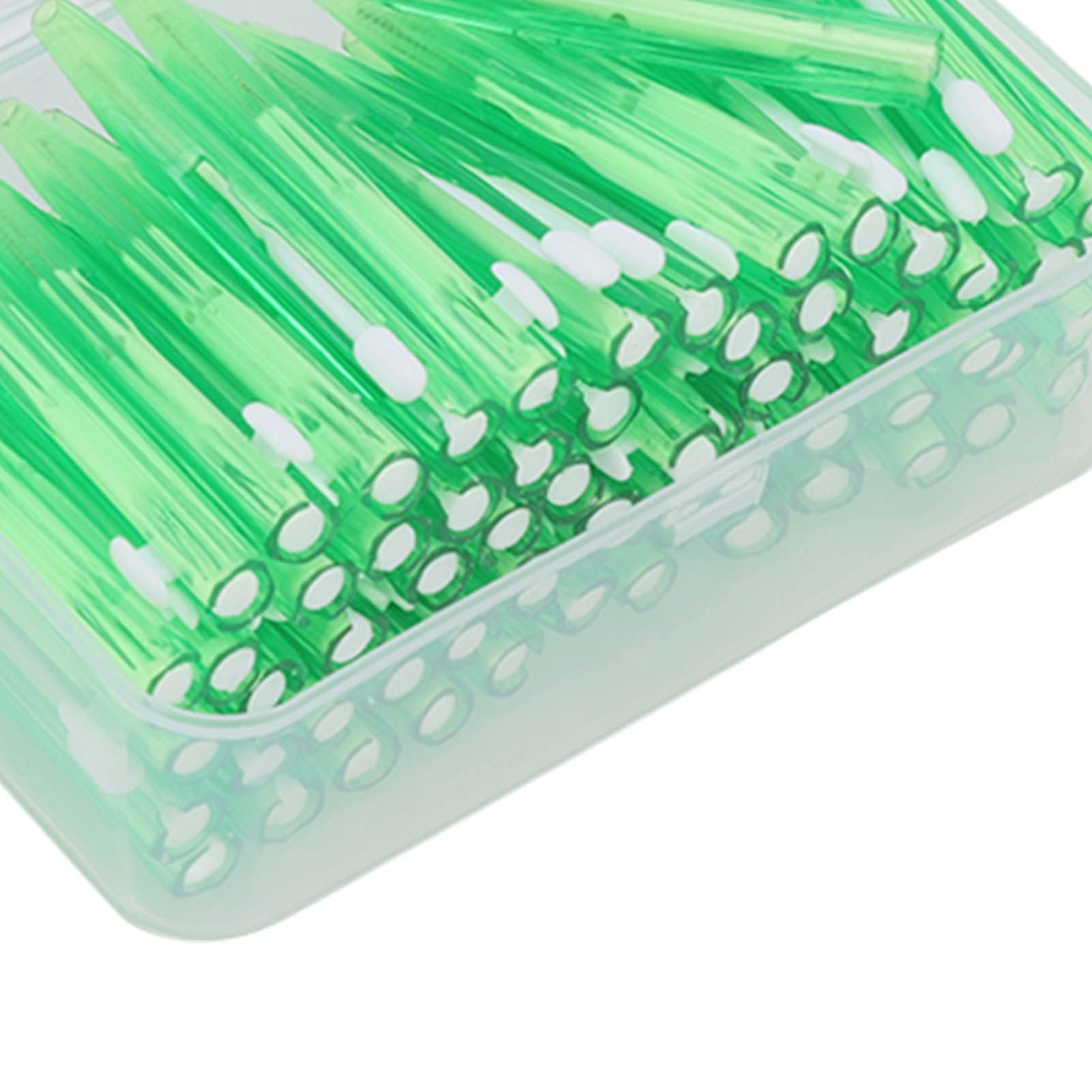 60Pcs Interdental Brush Practical Slim Braces Cleaner with PP Handle for Adults Children Orthodontic Care Green