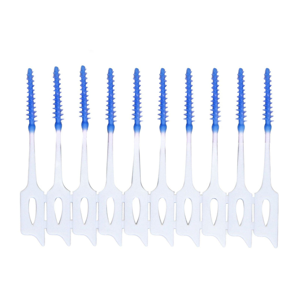 Interdental Brush Disposable Soft Dental Cleaning Floss Toothpicks for Oral Care Adults Children 160pcs Blue