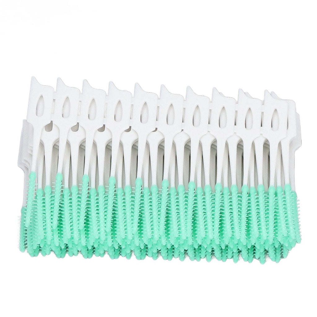 Interdental Brush Disposable Soft Dental Cleaning Floss Toothpicks for Oral Care Adults Children 160pcs Green