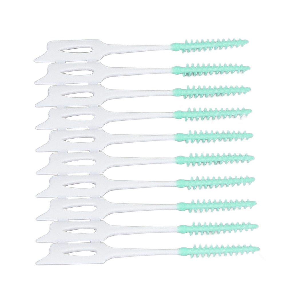 Interdental Brush Disposable Soft Dental Cleaning Floss Toothpicks for Oral Care Adults Children 160pcs Green