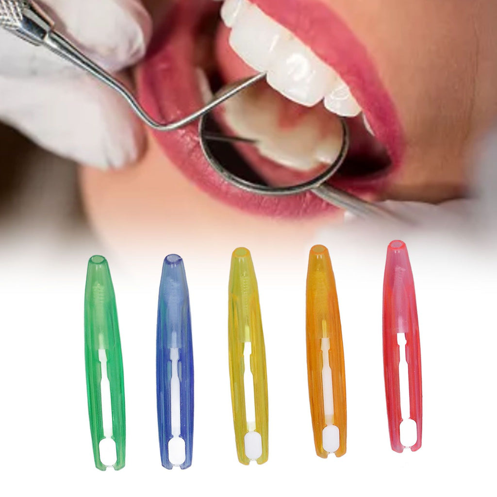 60Pcs Interdental Brush Floss Interdental Cleaning Brush with PP Handle for Adults Children Oral Care