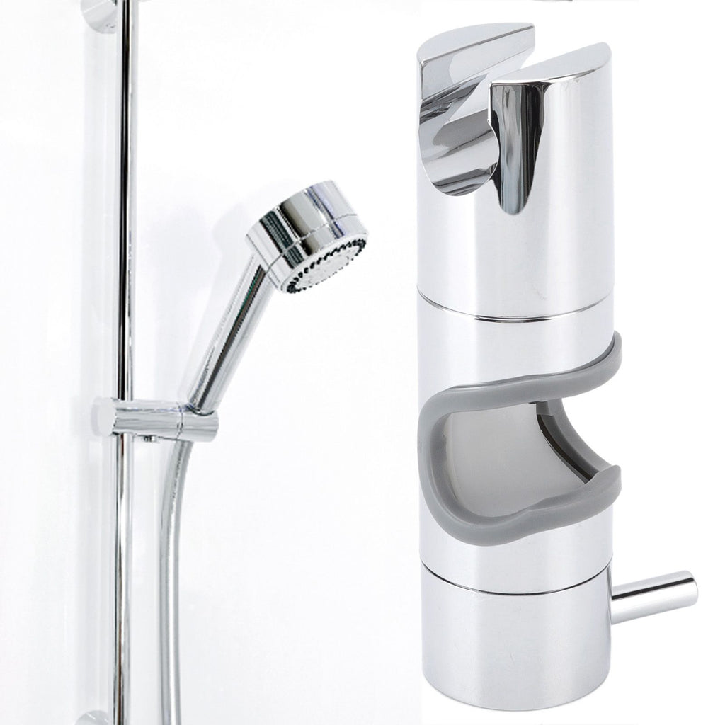 Shower Head Holder ABS Chromeplate Adjustable Anti Slip Shower Slide Rail Bar Holder for Bathroom