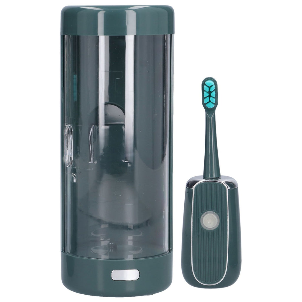 Electric Toothbrush Portable USB Charging IPX7 Waterproof Ultrasonic Toothbrush with Sterilization BoxGreen