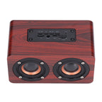Speaker Portable Red Dual Speakers Voice Call Usb Charging Wooden Speaker Subwoofer