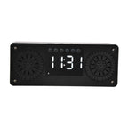 Speaker Red Double Speaker Digital Display Clock 360° Three Dimensional Surround Wooden Speaker Subwoofer
