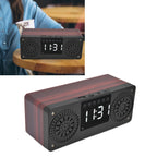 Speaker Red Double Speaker Digital Display Clock 360° Three Dimensional Surround Wooden Speaker Subwoofer