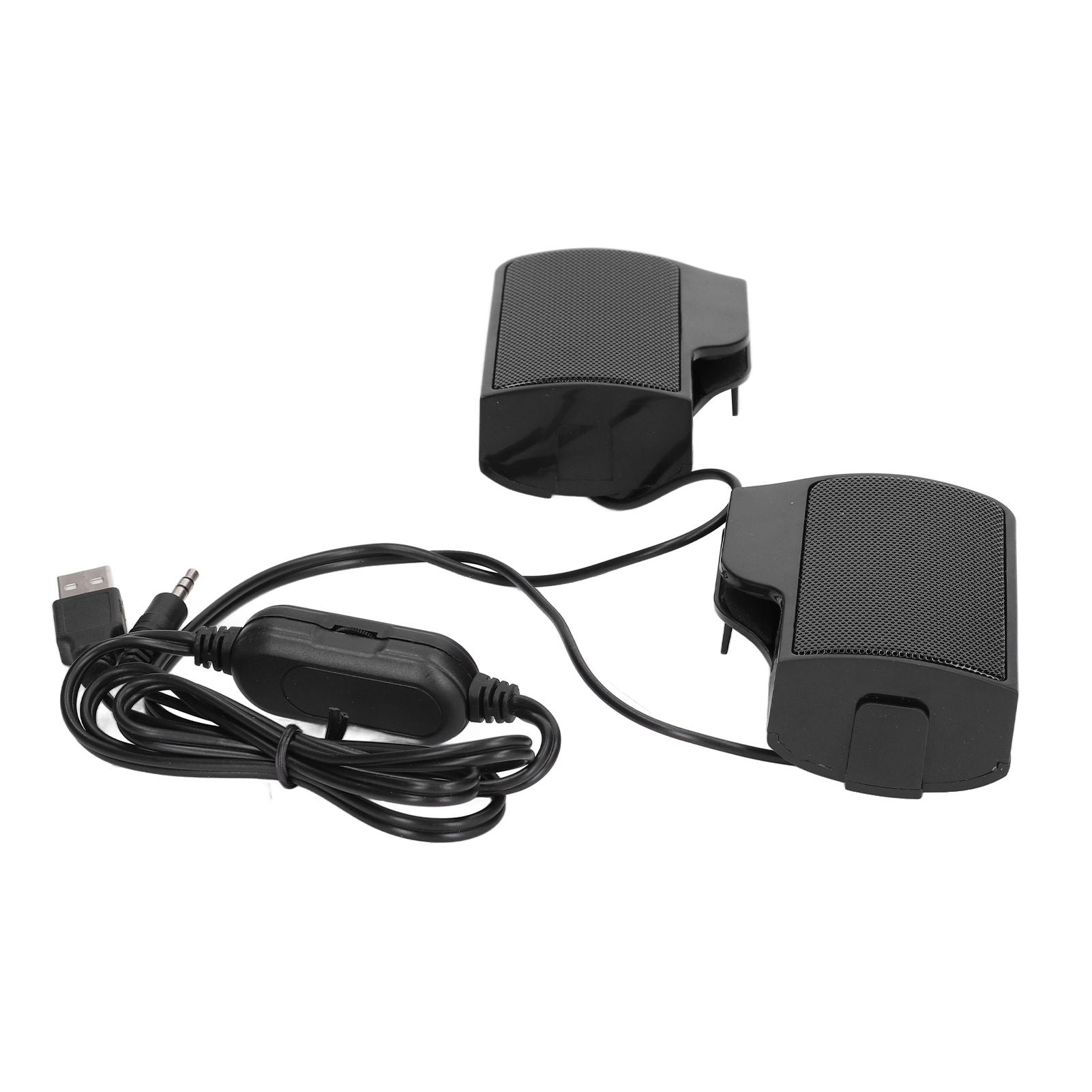 Laptop Speakers USB Powered Wired Monitor Soundbar Stereo Sound with Screen Clip for Monitor Notebook Tablets TV
