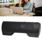 Laptop Speakers USB Powered Wired Monitor Soundbar Stereo Sound with Screen Clip for Monitor Notebook Tablets TV