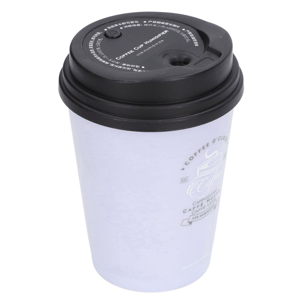 USB Humidifier 300ml Coffee Cup Low Noise Auto Off Compact Lightweight Space Saving Mini Humidifier for Car Home OfficePurple
