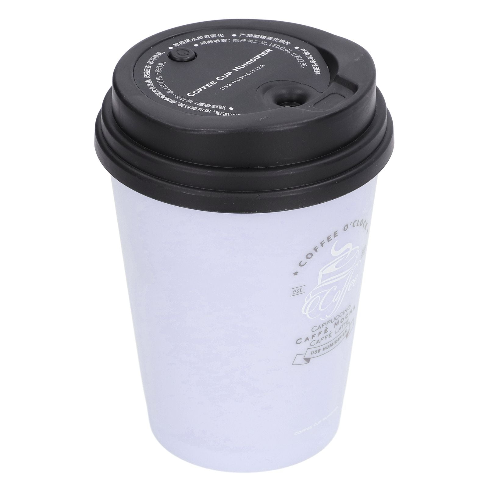 USB Humidifier 300ml Coffee Cup Low Noise Auto Off Compact Lightweight Space Saving Mini Humidifier for Car Home OfficePurple