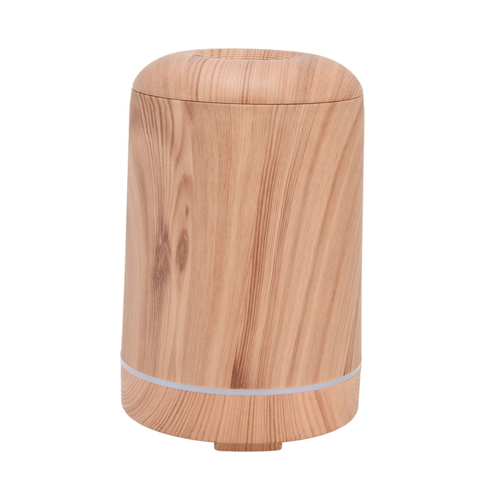 200ml Wood Grain Humidifier Aroma Air Humidifier USB Powered Night Light Humidifier for Bedroom