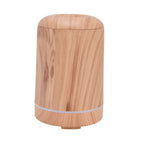 200ml Wood Grain Humidifier Aroma Air Humidifier USB Powered Night Light Humidifier for Bedroom