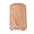 200ml Wood Grain Humidifier Aroma Air Humidifier USB Powered Night Light Humidifier for Bedroom
