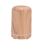 200ml Wood Grain Humidifier Aroma Air Humidifier USB Powered Night Light Humidifier for Bedroom