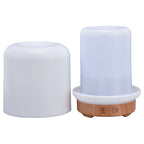 200ml Wood Grain Humidifier USB Powered Aroma Air Humidifier Night Light Humidifier for Bedroom Living Rooms Office