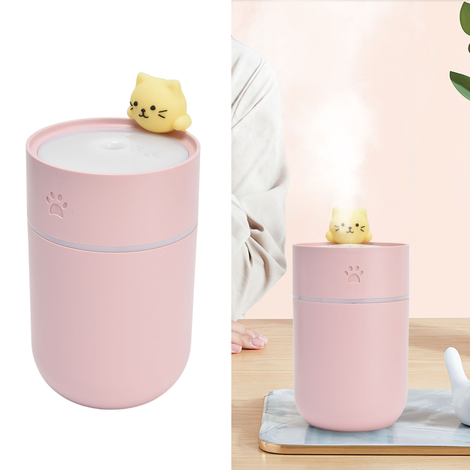260ml Mini Humidifier USB Charging Humidifier with LED Night Light for Home Office
