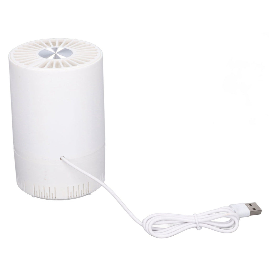 Desktop Air Purifier Intelligent USB Powered Ultra Quiet Negative Ion Air Purifier for Home Travel CarWhite