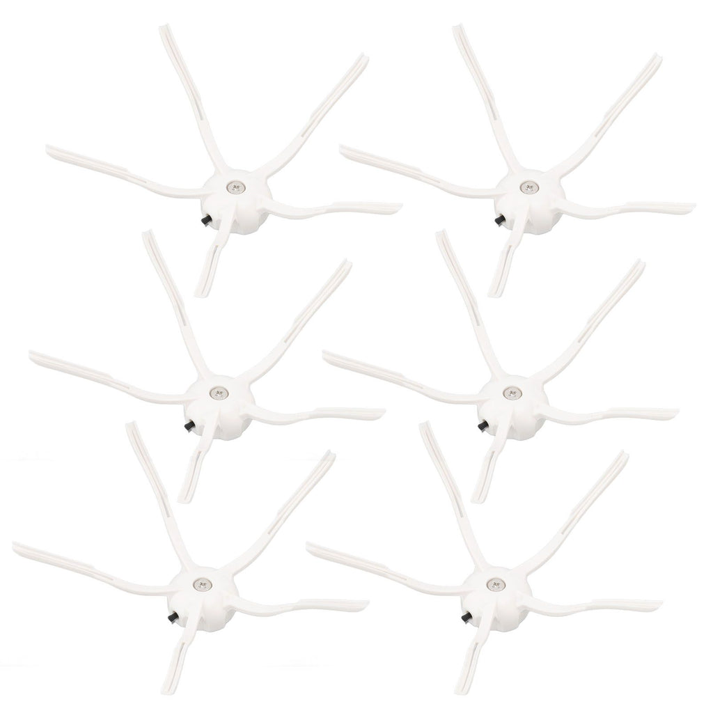 6PCS Robot Vacuum Cleaner Side Brush Silicone Sweeper Side Brush Replacement for Xiaomi Roborock S7 White