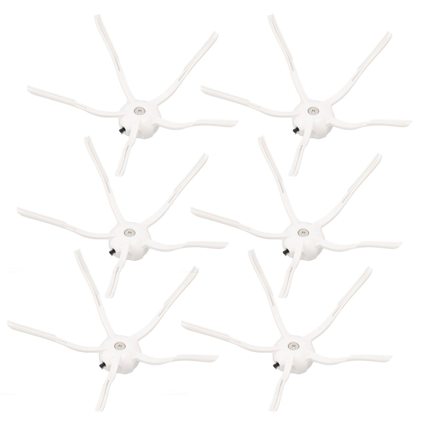 6PCS Robot Vacuum Cleaner Side Brush Silicone Sweeper Side Brush Replacement for Xiaomi Roborock S7 White