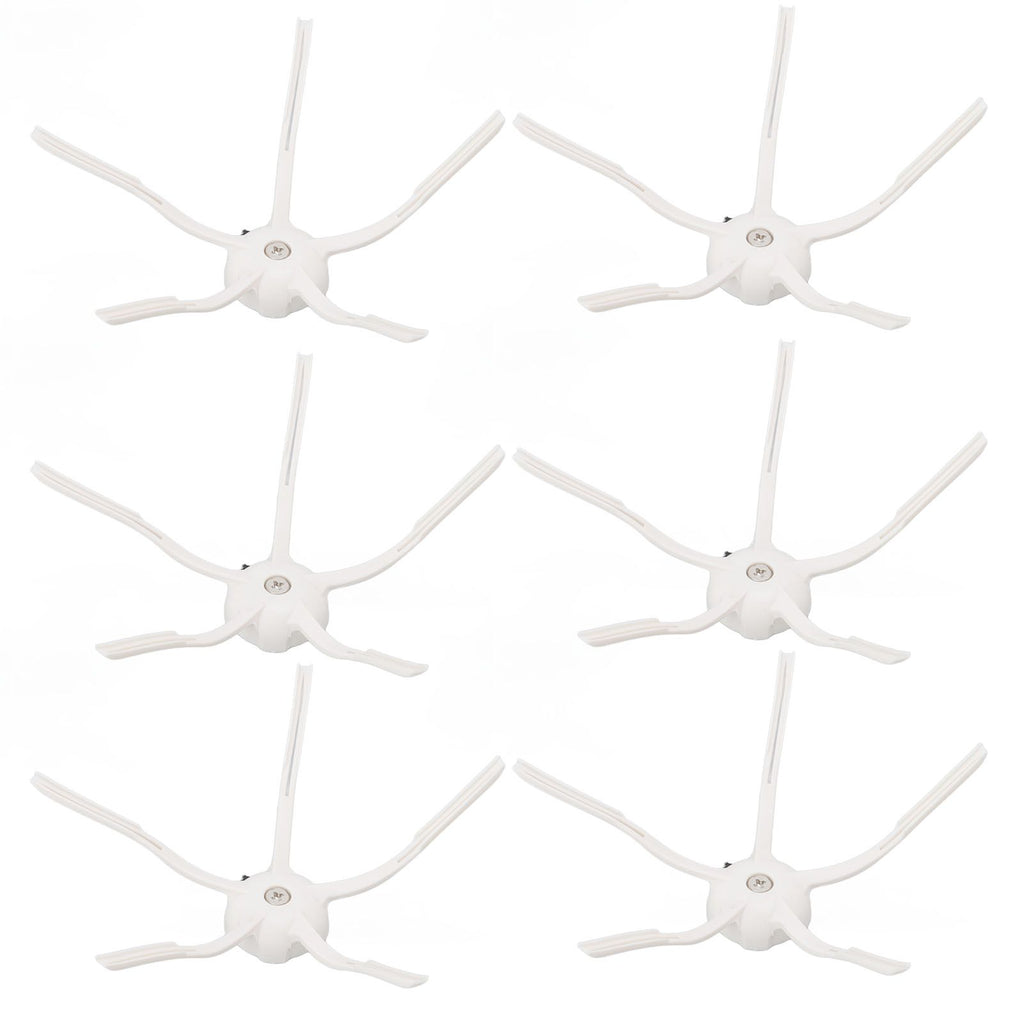 6PCS Robot Vacuum Cleaner Side Brush Silicone Sweeper Side Brush Replacement for Xiaomi Roborock S7 White