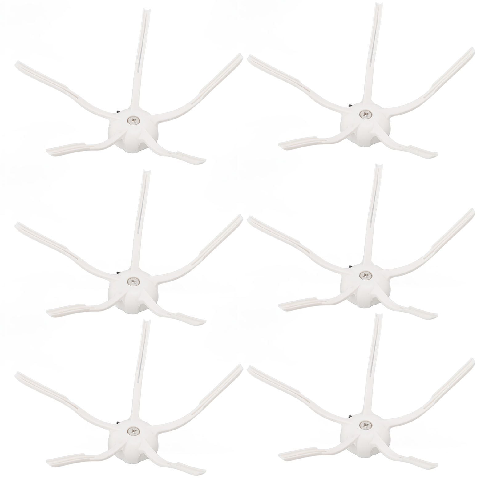 6PCS Robot Vacuum Cleaner Side Brush Silicone Sweeper Side Brush Replacement for Xiaomi Roborock S7 White