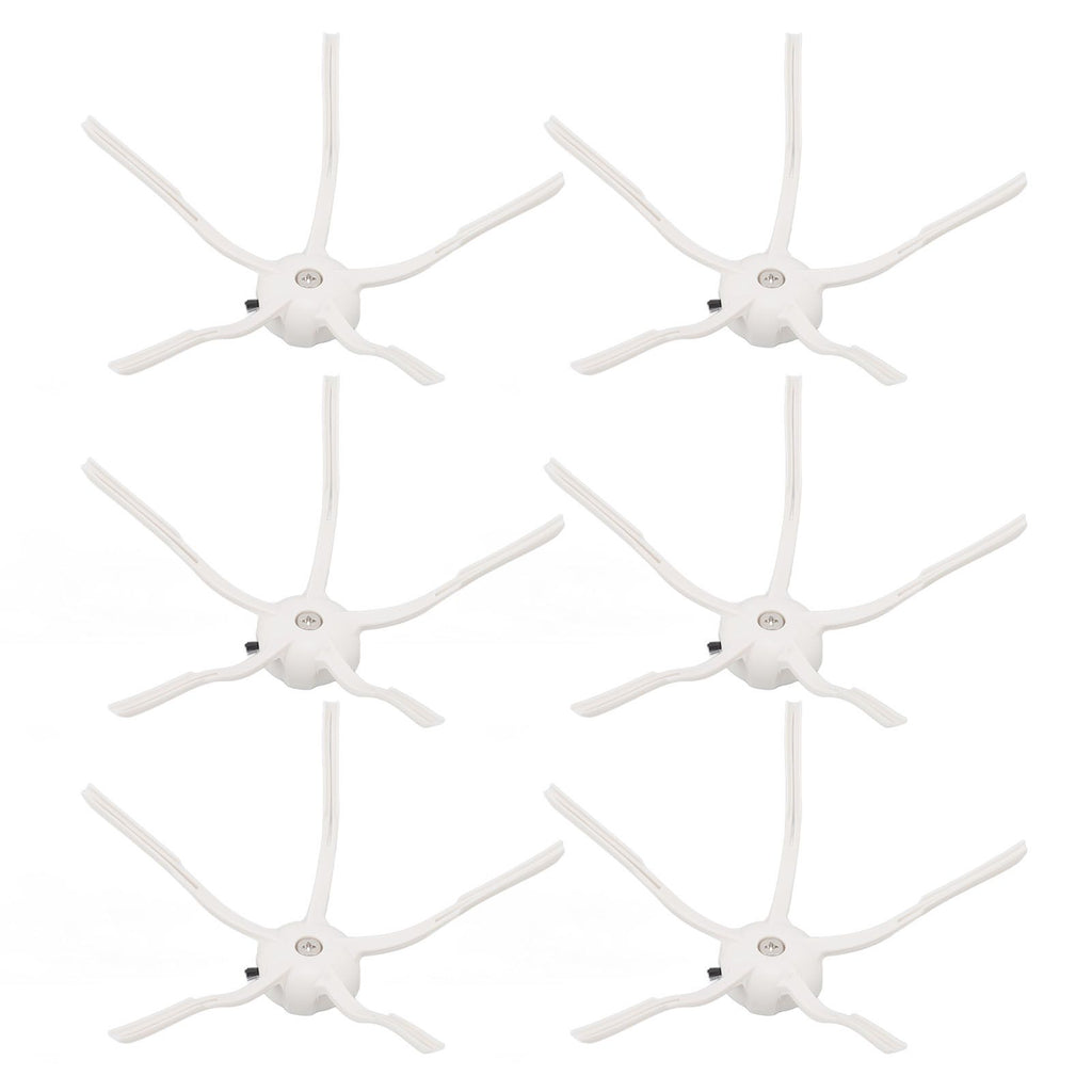 6PCS Robot Vacuum Cleaner Side Brush Silicone Sweeper Side Brush Replacement for Xiaomi Roborock S7 White