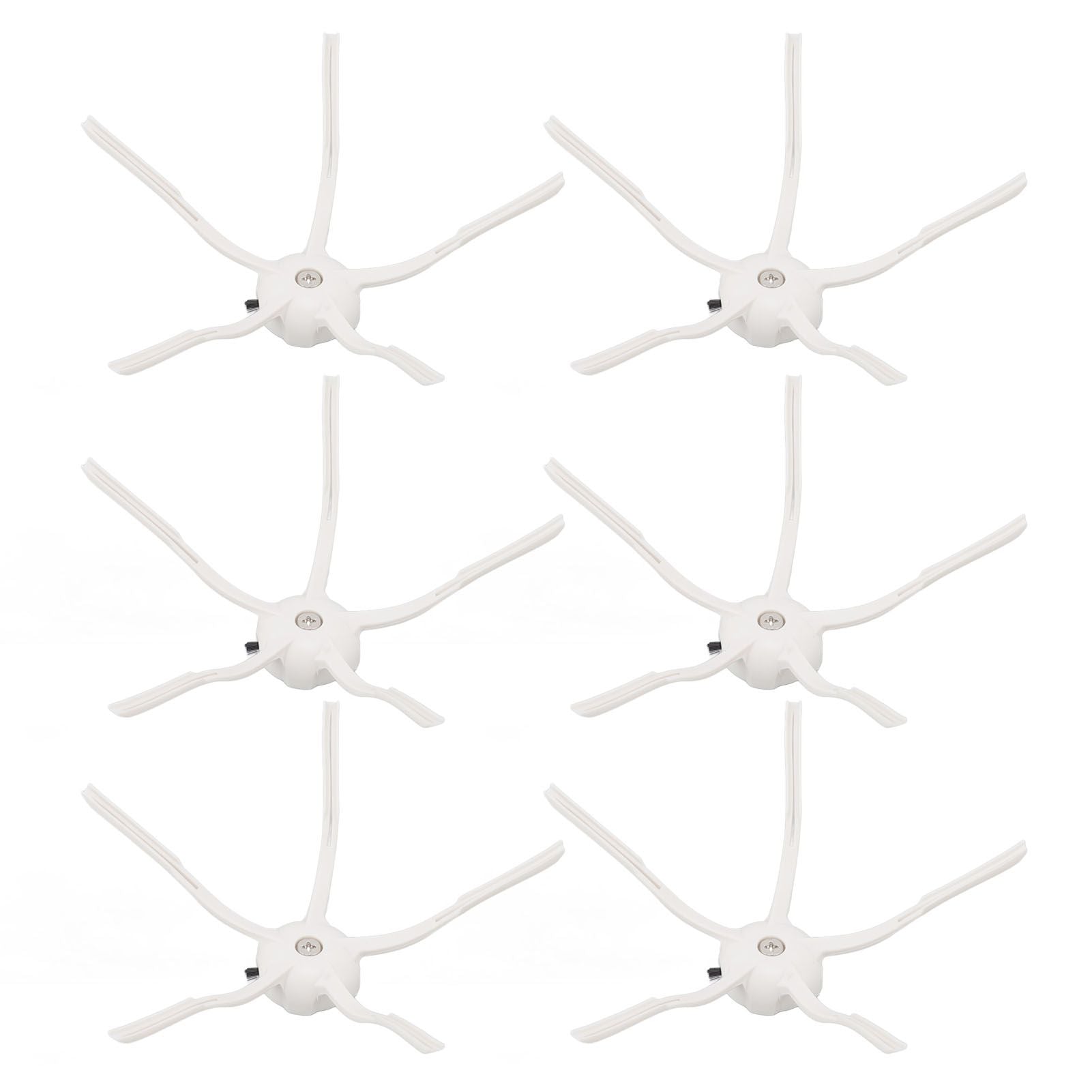 6PCS Robot Vacuum Cleaner Side Brush Silicone Sweeper Side Brush Replacement for Xiaomi Roborock S7 White
