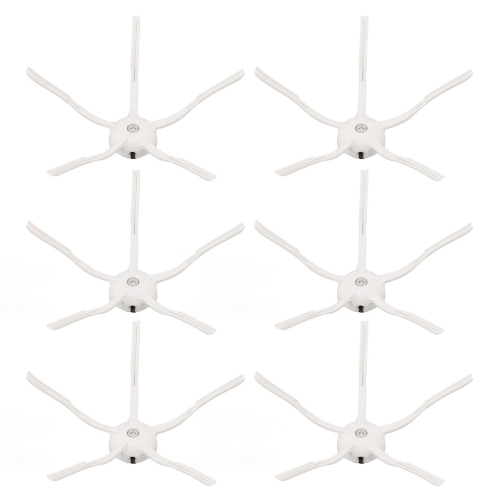6PCS Robot Vacuum Cleaner Side Brush Silicone Sweeper Side Brush Replacement for Xiaomi Roborock S7 White
