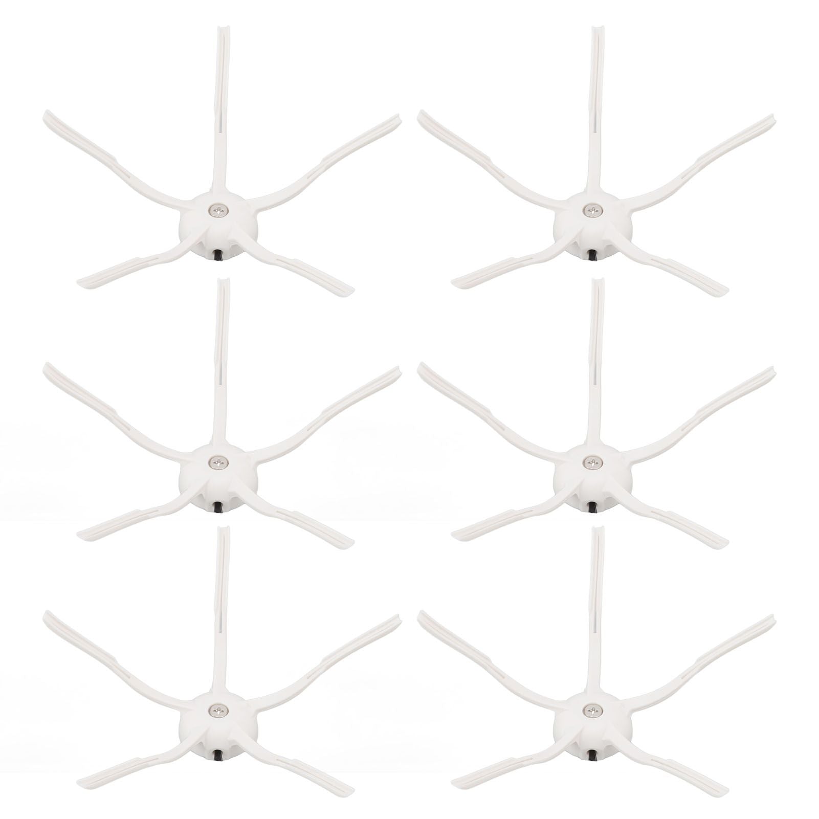 6PCS Robot Vacuum Cleaner Side Brush Silicone Sweeper Side Brush Replacement for Xiaomi Roborock S7 White