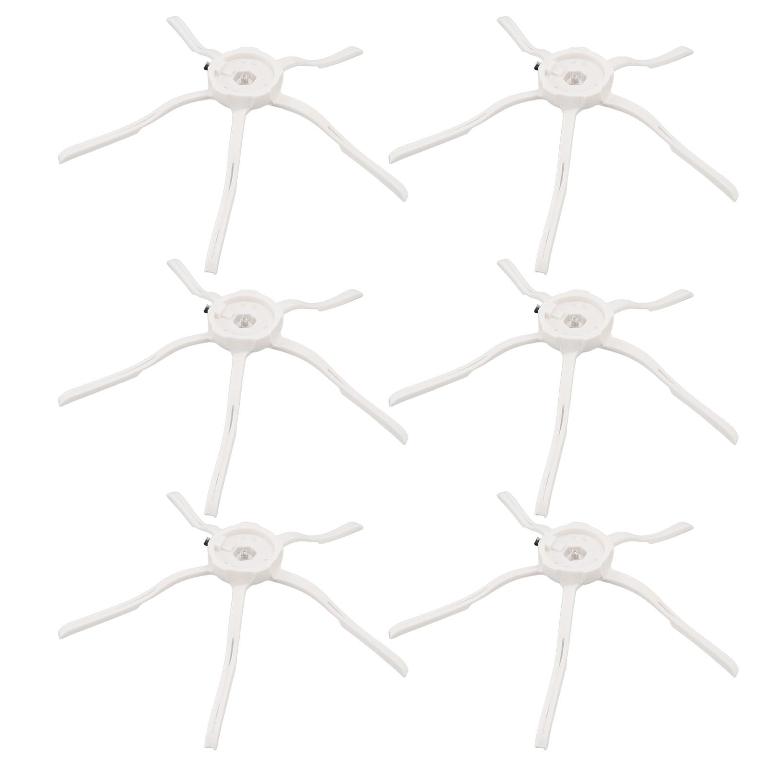 6PCS Robot Vacuum Cleaner Side Brush Silicone Sweeper Side Brush Replacement for Xiaomi Roborock S7 White